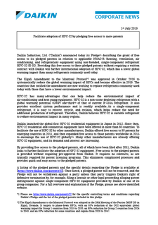 Patent Non-Assertion Pledge for Equipment Using Low GWP Refrigerant HFC-32.pdf